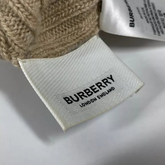 BURBERRY beanie hat knit hat knit cap Knit hat wool Beige main image 4